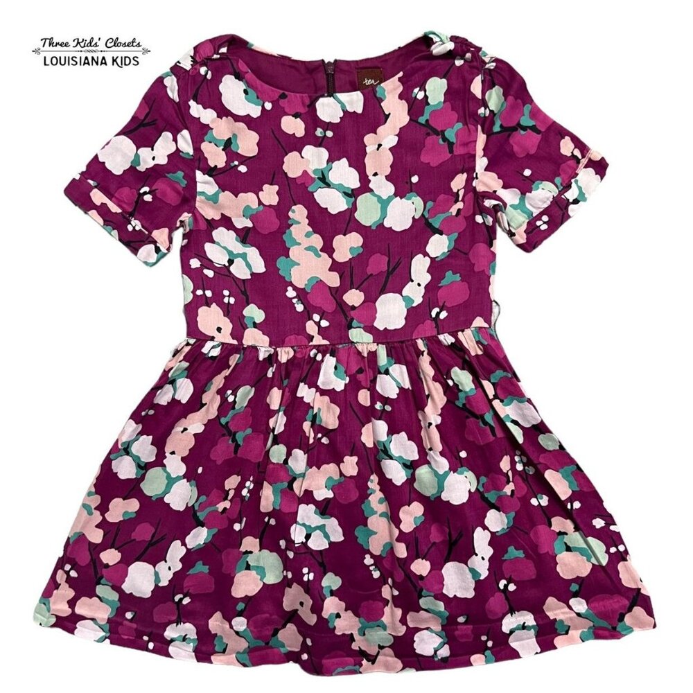 Tea Collection 5Y Schneebedeckt Sash Dress